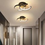 Picture of Modern 2-Light LED Ceiling Light Fixture, 22W Flush Mount Metal Lamp for Living Room, Bedroom, Office, Hallway – Cool White
