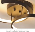 Picture of Modern 2-Light LED Ceiling Light Fixture, 22W Flush Mount Metal Lamp for Living Room, Bedroom, Office, Hallway – Cool White