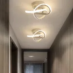 Picture of 22W Modern LED Ceiling Light – Flower-Shaped Creative Design, Energy-Saving Flush Mount Ceiling Lamp for Bedroom, Balcony, Hallway, Aisle – Warm White 3000K