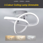 Picture of Modern Chic LED Ceiling Light - 30W Dimmable Tricolor Lighting, Ultra-Thin Square Flush Mount Fixture for Bedroom, Living Room, Kitchen & Office