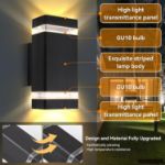 Picture of Up Down Outdoor Wall Light, IP65 Waterproof GU10 Exterior Wall Light, Mains Powered Outdoor LED Wall Sconce for Garden, Porch, Patio & Front Door