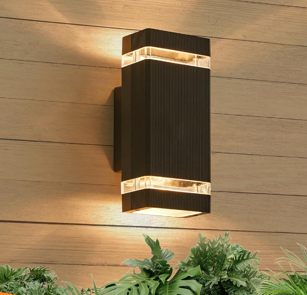 Picture of Up Down Outdoor Wall Lights Mains Powered, IP65 Waterproof Outside Wall Lights, GU10 External LED Lighting Exterior Sconce 