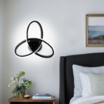 Picture of Modern 20W LED Ceiling Light, 2200LM Dimmable Flush Mount Fixture, 25cm Black Indoor Lamp – 3000K/4500K/6500K for Bedroom, Kitchen, Hallway, Office, Living Room