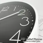 Picture of Modern Silent Wall Clock,  Non-Ticking Round Clock for Study, Bedroom & Living Room