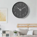 Picture of Modern Silent Wall Clock,  Non-Ticking Round Clock for Study, Bedroom & Living Room