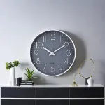 Picture of Modern Silent Wall Clock,  Non-Ticking Round Clock for Study, Bedroom & Living Room
