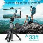 Picture of Bluetooth Selfie Stick Tripod – Extendable Monopod with Wireless Remote for iPhone & Samsung