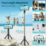 Picture of Bluetooth Selfie Stick Tripod – Extendable Monopod with Wireless Remote for iPhone & Samsung