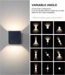Picture of Outdoor LED Wall Light 12W – Up & Down Square Wall Sconce, 3000K Warm White