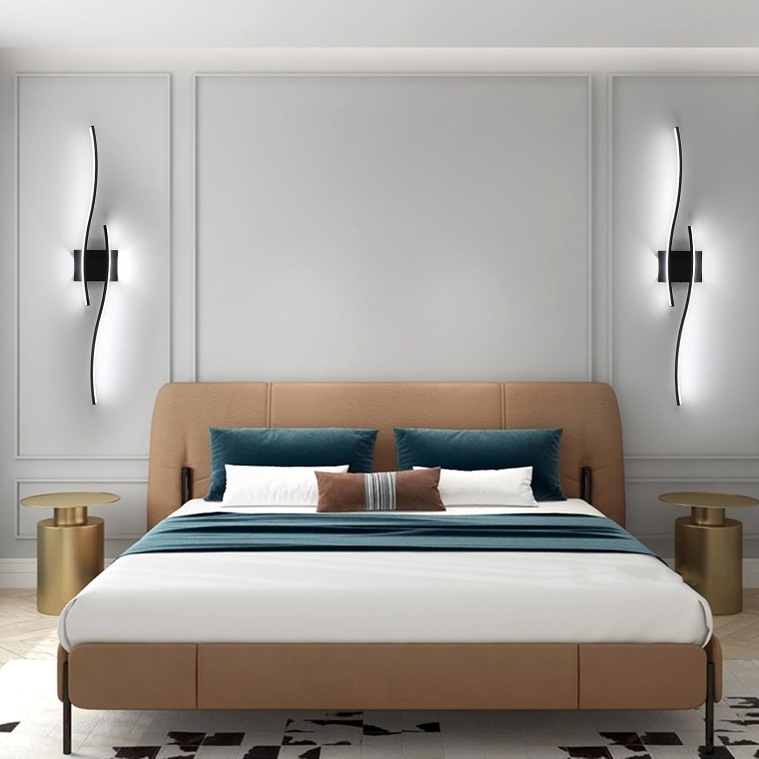 Modern LED Wall Light 27W Wave Design, Cool White