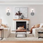 Picture of Modern Chrome Wall Lights Set of 2 with Switch
