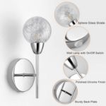 Picture of Modern Chrome Wall Lights Set of 2 with Switch