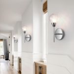Picture of Modern Chrome Wall Lights Set of 2 with Switch