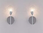 Picture of Modern Chrome Wall Lights Set of 2 with Switch