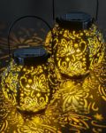 Picture of 2 Pack Solar Outdoor Lanterns with Pattern, Waterproof