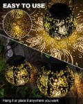 Picture of 2 Pack Solar Outdoor Lanterns with Pattern, Waterproof