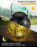Picture of 2 Pack Solar Outdoor Lanterns with Pattern, Waterproof