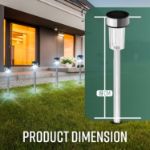 Picture of 10 Pack Stainless Steel Solar Garden Pathway Lights