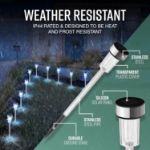 Picture of 10 Pack Stainless Steel Solar Garden Pathway Lights