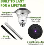 Picture of 4 Pack Metal Solar Garden Stake Lights Outdoor Waterproof