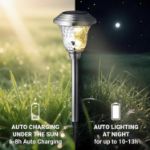 Picture of 4 Pack Metal Solar Garden Stake Lights Outdoor Waterproof