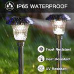 Picture of 4 Pack Metal Solar Garden Stake Lights Outdoor Waterproof