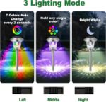 Picture of 4 Pack Metal Solar Garden Stake Lights Outdoor Waterproof