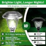 Picture of 4 Pack Metal Solar Garden Stake Lights Outdoor Waterproof