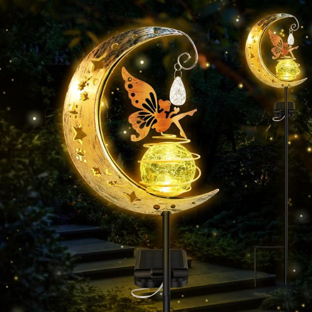Picture of Pyntop Solar Fairy Moon Garden Lights Outdoor Waterproof