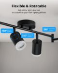 Picture of Gr4tec 6-Way Adjustable Black Ceiling Spotlight with GU10