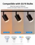 Picture of Gr4tec 6-Way Adjustable Black Ceiling Spotlight with GU10