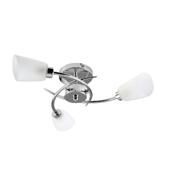 Picture of MiniSun Modern 3 Way Chrome Spiral Ceiling Light