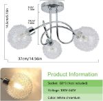 Picture of Depuley 3 Way Elegant Mesh & Glass Ceiling Light