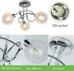 Picture of Depuley 3 Way Elegant Mesh & Glass Ceiling Light