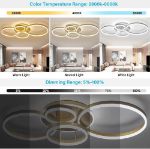 Picture of XEMQENER 77W Dimmable LED Ceiling Light with Remote