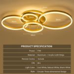 Picture of XEMQENER 77W Dimmable LED Ceiling Light with Remote