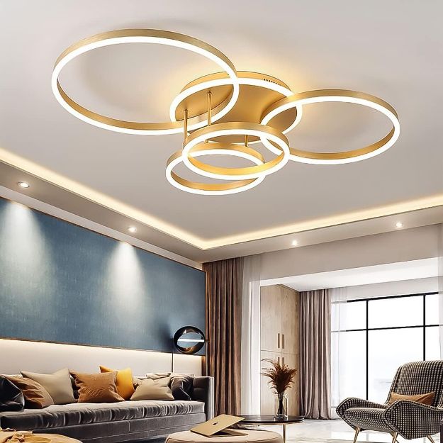 Picture of XEMQENER 77W Dimmable LED Ceiling Light with Remote