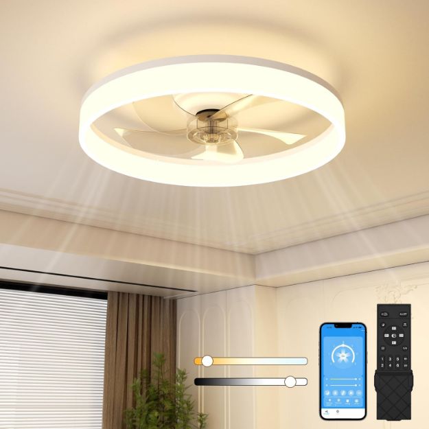 Picture of NIORSUN 50CM LED Ceiling Fan Light with Remote & APP