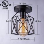 Picture of Licperron 2 Pack Retro Black Semi Flush Ceiling Lights