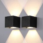 Picture of Outdoor LED Wall Light 12W – Up & Down Square Wall Sconce, 3000K Warm White