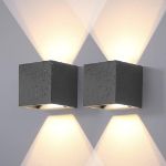 Picture of Outdoor LED Wall Light 12W – Up & Down Square Wall Sconce, 3000K Warm White
