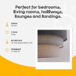 Picture of Modern 3-Tier Grey Fabric Ceiling Pendant Light Shade