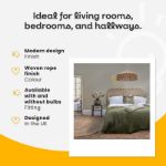 Picture of Modern Natural Woven Rope Tapered Ceiling Pendant Light Shade