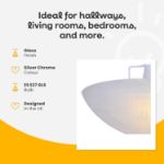 Picture of Traditional Alabaster Glass Uplighter Ceiling Light Shade Chrome