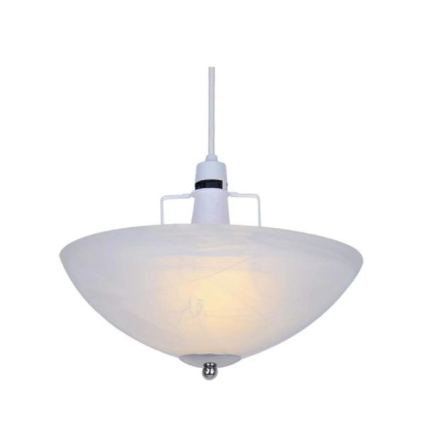 Picture of Traditional Alabaster Glass Uplighter Ceiling Light Shade Chrome