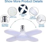 Picture of HZSANUE 60W B22 LED Garage Light with 4 Panels