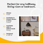Picture of MiniSun Modern Cream Wicker Basket Ceiling Light Shade – 310mm