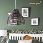 Picture of MiniSun Modern Cream Wicker Basket Ceiling Light Shade – 310mm