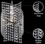 Picture of K9 Crystal Spiral Droplet Ceiling Light Shade Chrome