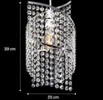 Picture of K9 Crystal Spiral Droplet Ceiling Light Shade Chrome